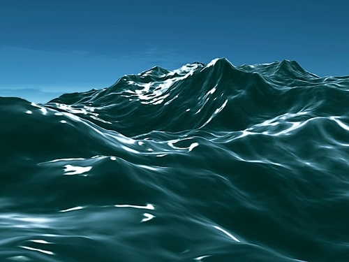 the storm  wave background (3D rendering)