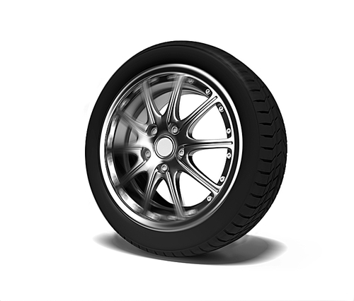 the auto wheel  in motion blur effect (3D)