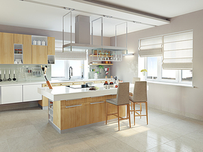 modern kitchen interior (CG concept)