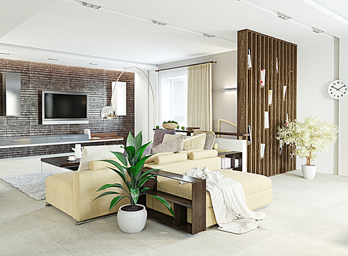 modern living room interior design (3d concept)