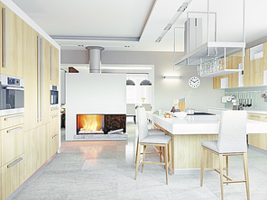 modern kitchen interior (CG concept)
