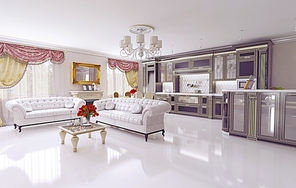 modern living room interior. design concept