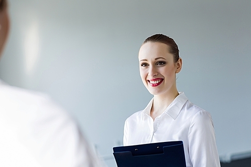 Businesswoman with colleague