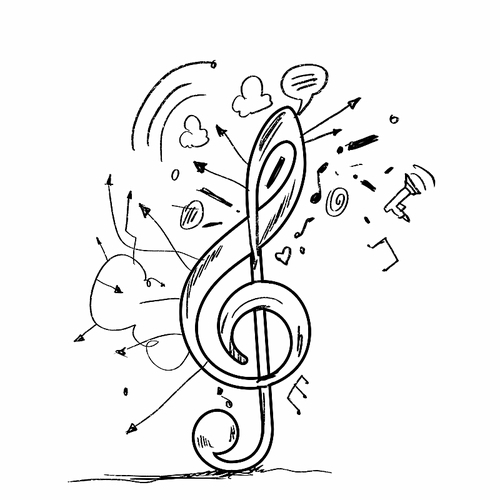 Sketch of clef icon