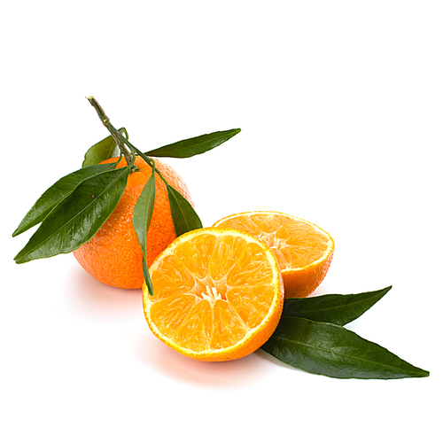 Tangerines isolated on white