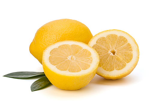 Lemon fruit isolated on white
