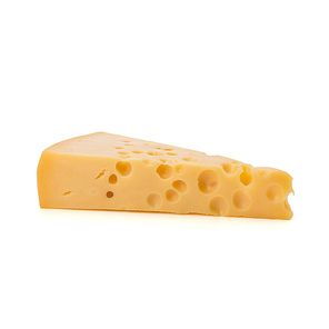 Gourmet cheese piece isolated on white