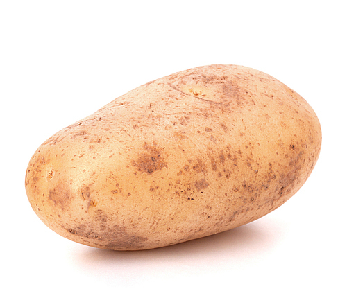 New potato isolated on white close up