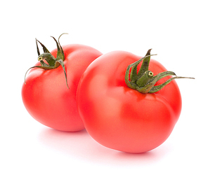 Two tomato vegetable isolated on white cutout