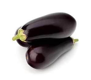 eggplant or aubergine vegetable on white background