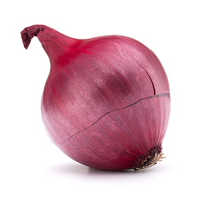 red onion bulb  isolated on white cutout