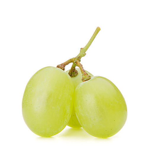 Green grape bunch isolated on white cutout