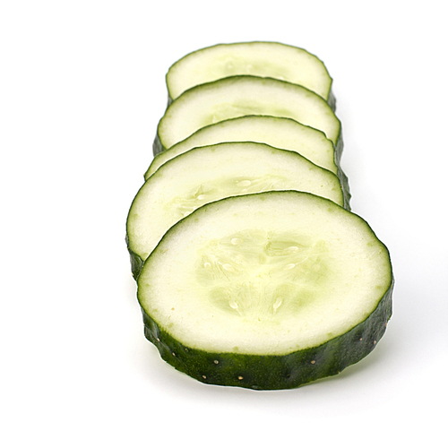 cucumber isolated on white  close up