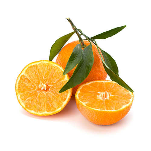 Tangerines isolated on white