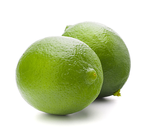 Citrus lime fruit isolated on white cutout