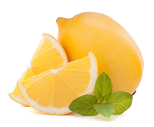 Lemon or citron citrus fruit isolated on white cutout