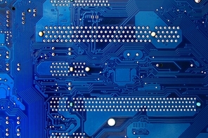 Blue electronics mainboad circuit technology background