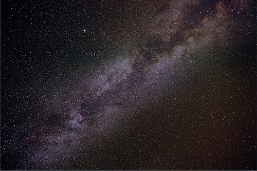 Milky way stars in summer night shot