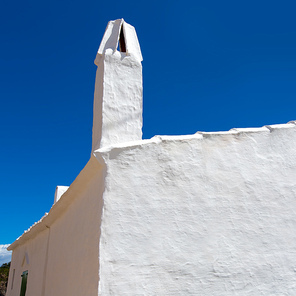 Menorca Es Grau white house chimney detail in Balearic Islands