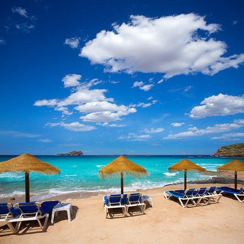 유토이미지 | Ibiza Cala Conta Comte beach in San Jose at Balearic Islands Spain