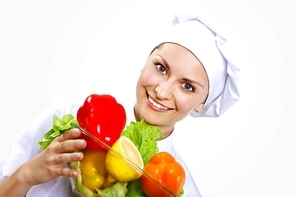 Portrait of a young cook in uniform