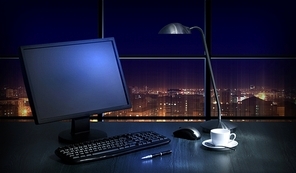 Office at night