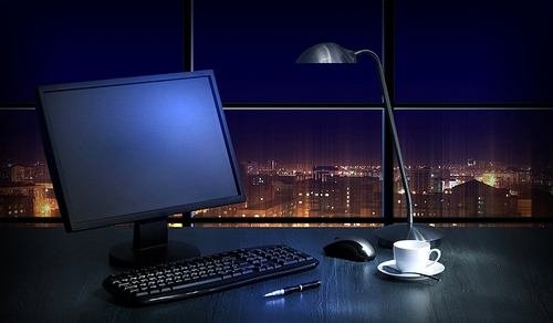 Office at night