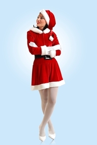 Attracive girl in santa clothes