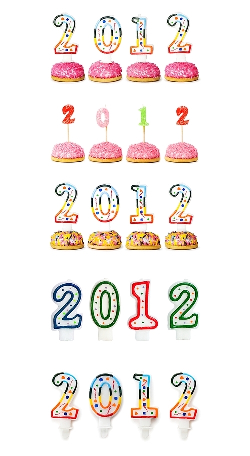2012 made with cake candles