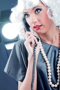 Attractive woman speaking on the phone