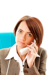 Young businesswoman talking on the phone