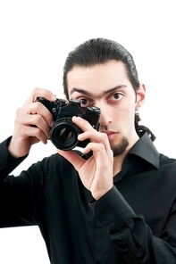 Photographer with the digital camera