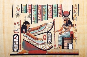 Egyptian history concept with papyrus