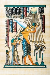 Egyptian history concept with papyrus