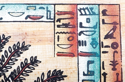 Egyptian papyrus as a background