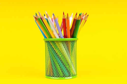 Back to school concept with colourful pencils