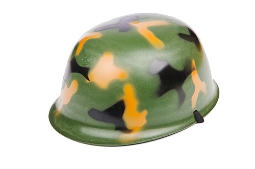 Military helmet isolated on the white
