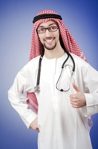 Arab doctor in studio shooting