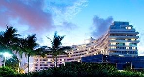 Panorama of the hotel near sea side
