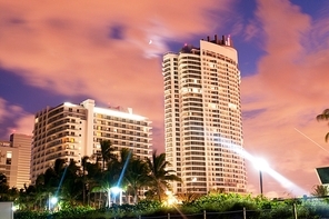 Panorama of the hotel near sea side