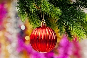 Christmas decoration against the colorful gradient background