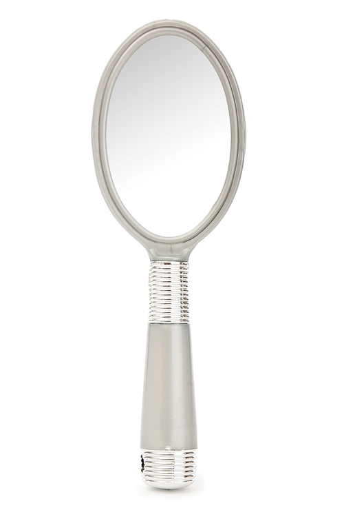 Silver mirror isolated on the white background