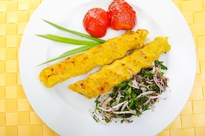 Traditional azeri kebab made with mashed potato