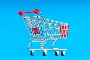 Shopping cart against the background