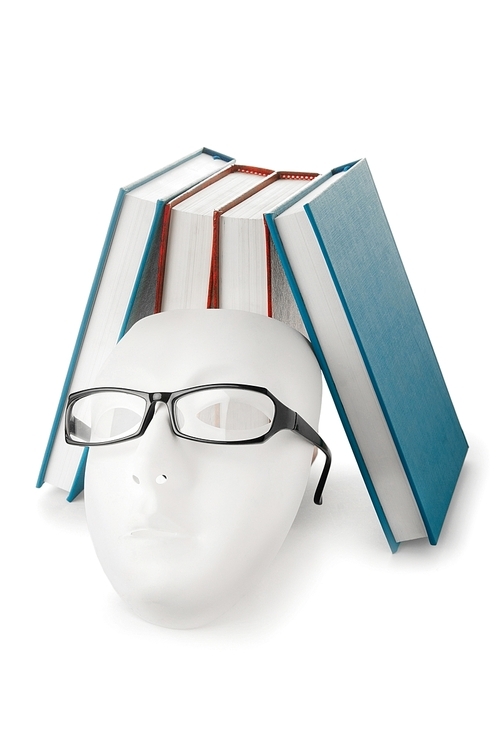 Reading concept with masks| books and  glasses
