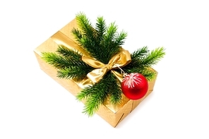 Christmas concept with decoration and giftbox