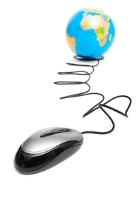 Computer mouse and globe - ruling the world