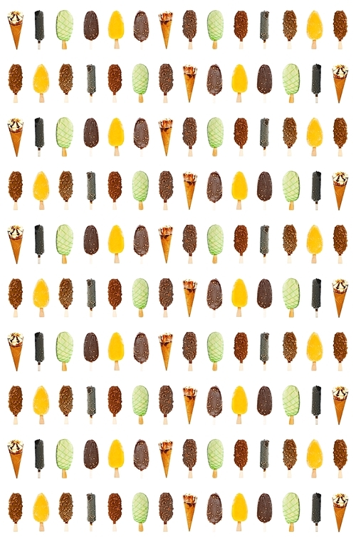 Collage of various ice creams