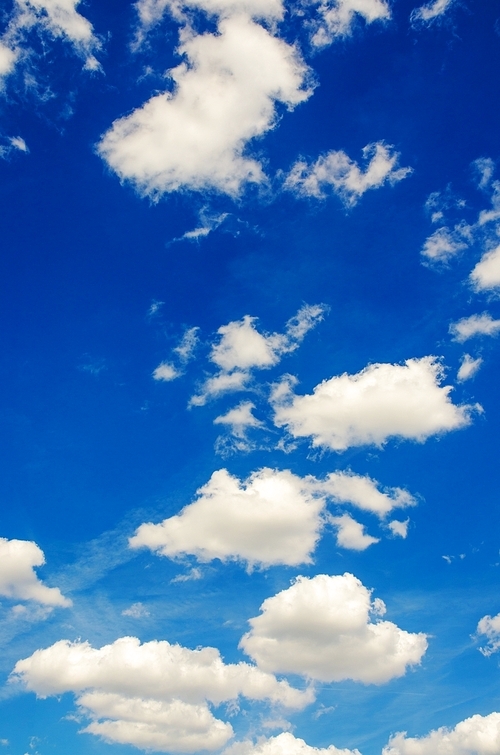 Bright blue sky in summer day