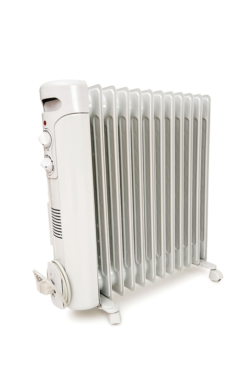 Oil radiator isolated on the white background